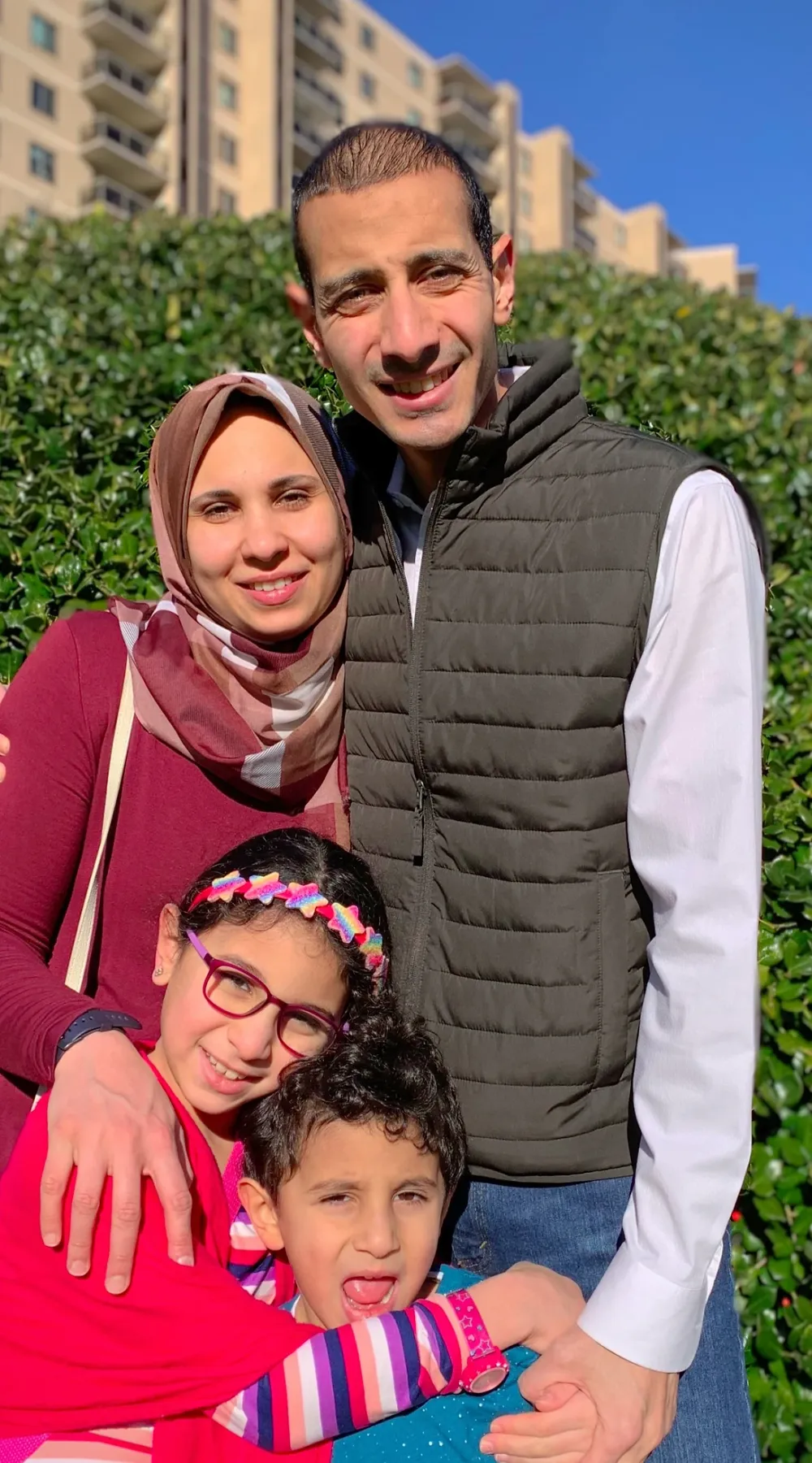 Abdel Elnoubi with his family